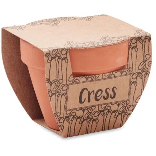 Potje tuinkers Cress pot hout