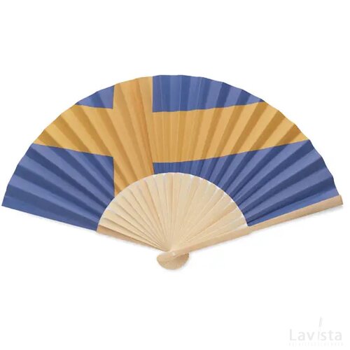 Waaier met vlagontwerp Blauw