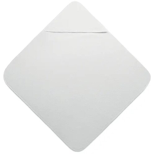 Katoenen babyhanddoek met kap Wit