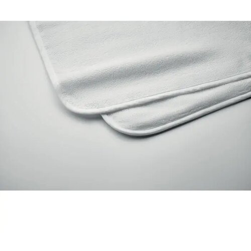 Katoenen babyhanddoek met kap Wit