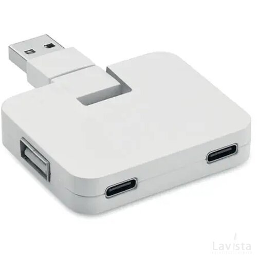 4-poorts usb-hub Square-c wit
