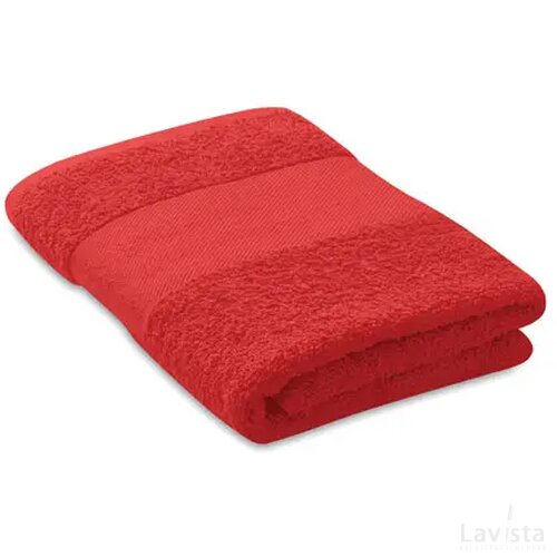 Handdoek organisch 50x30cm Serry rood