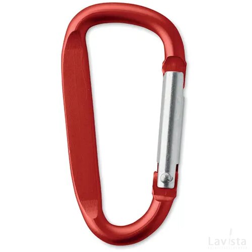 Karabijnhaak van aluminium. Gancho rood