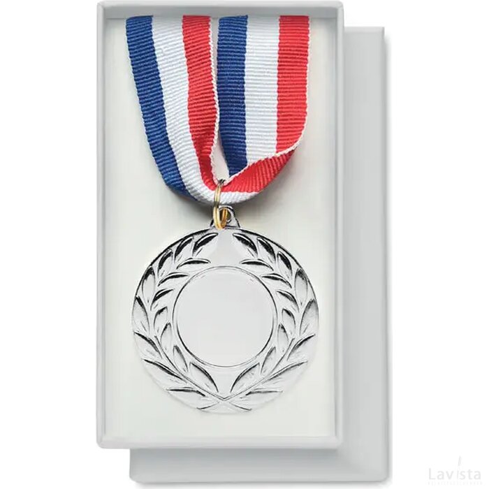 Medaille 5cm diameter Winner mat zilver