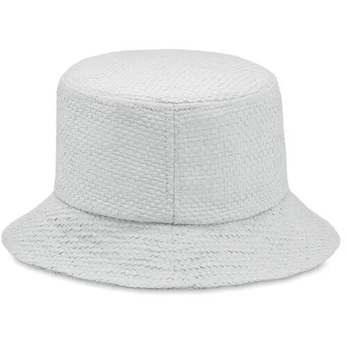 Papierstro zonnehoed Wit