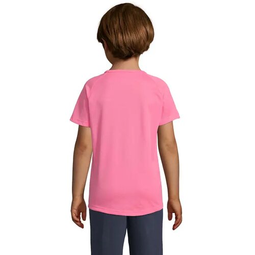Sporty kinder t-shirt 140g Sporty kids neon roze 2