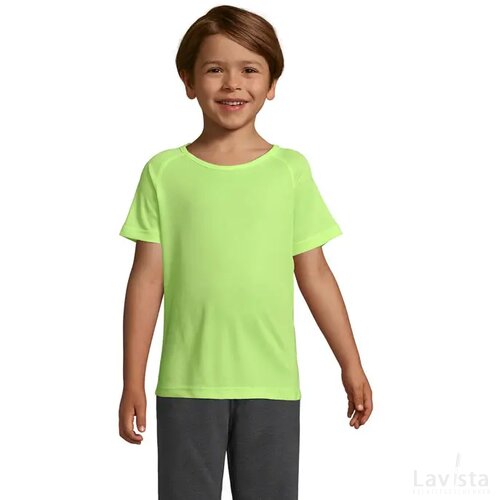 Sporty kinder t-shirt 140g Sporty kids neon yellow