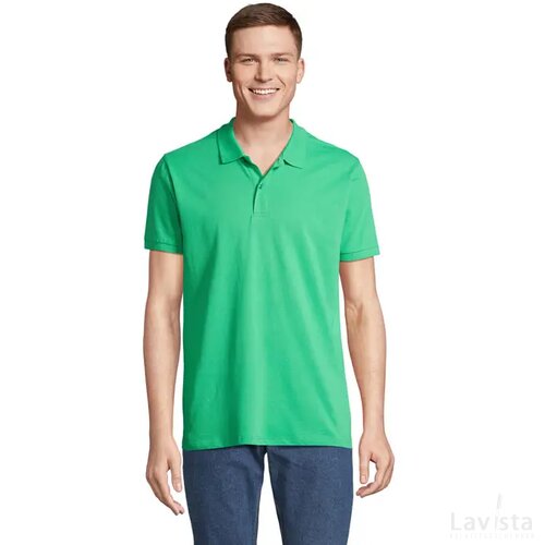 Planet heren polo 170g Planet men lente groen