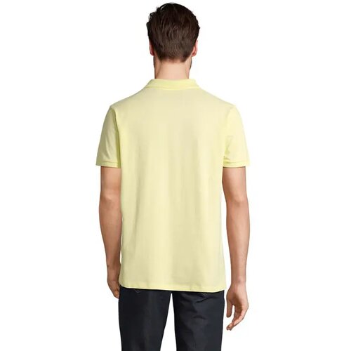 Planet heren polo 170g Planet men licht geel
