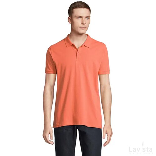 Planet heren polo 170g Planet men pop oranje