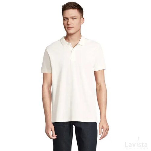 Planet heren polo 170g Planet men white off