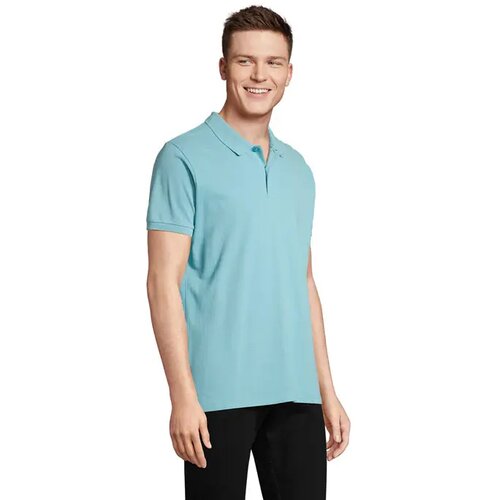Planet heren polo 170g Planet men zwembad blauw