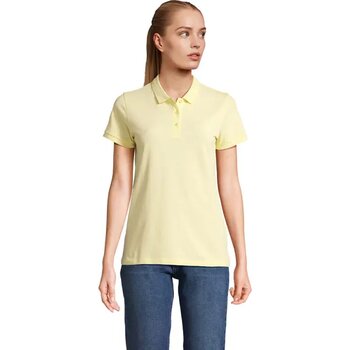 Planet dames polo 170g Planet women licht geel