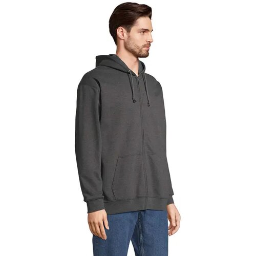 Carter capuchon met rits Carter charcoal melange