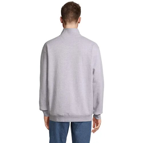 Conrad sweater met rits Conrad grey melange