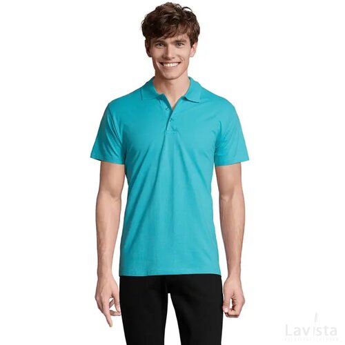 Spring ii heren polo 210g Spring ii atoll blauw