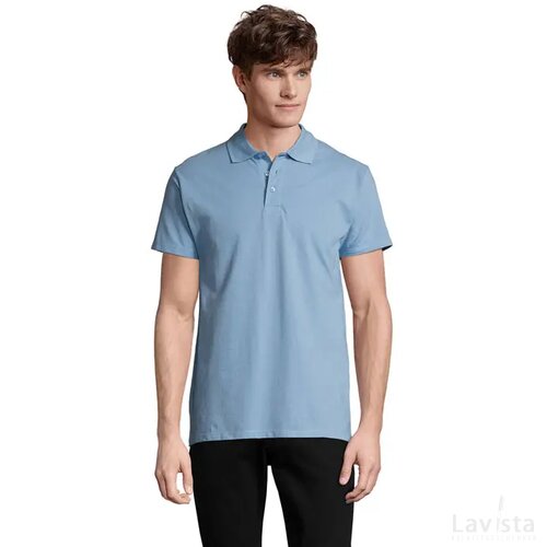 Spring ii heren polo 210g Spring ii sky blue