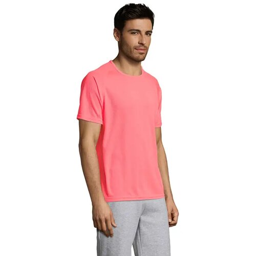 Sporty heren t-shirt Sporty neon koraal