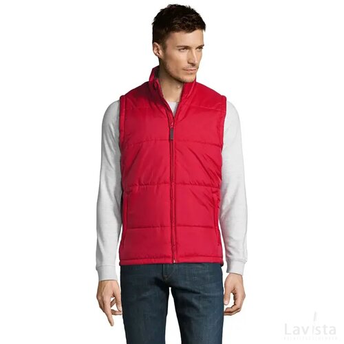 Warm gewatteerde bodywarmer Warm rood