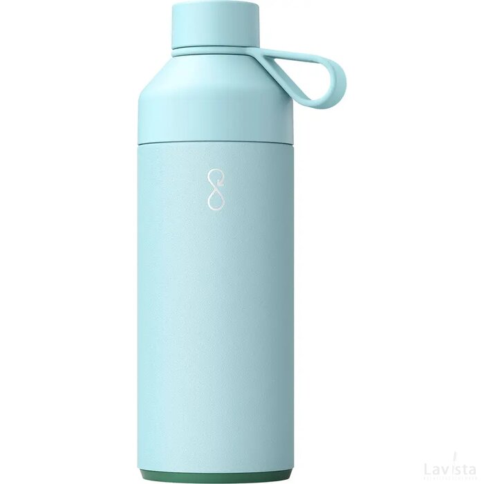 Big Ocean Bottle 1000 ml vacuümgeïsoleerde waterfles Hemelsblauw