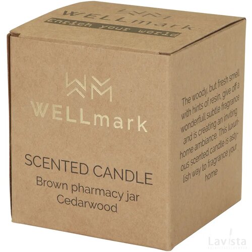 Wellmark Let 's Get Cozy 650 g geurkaars - cederhoutgeur Geel