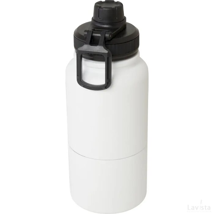 Dupeca 840 ml geïsoleerde waterfles van RCS-gecertificeerd roestvrijstaal Wit