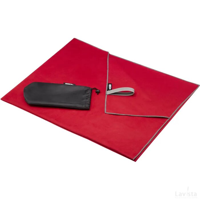 Pieter GRS ultralichte en sneldrogende handdoek 100 x 180 cm Rood