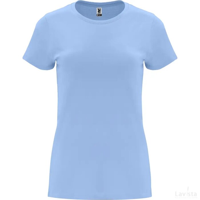 Capri damesshirt met korte mouwen Hemelsblauw