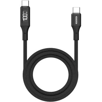 Sitecom CA-1005 USB-C to USB-C Power cable with LED display zwart