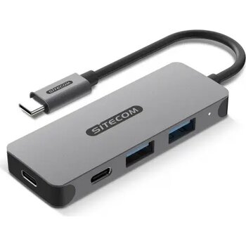 Sitecom USB-C to 2x USB-A + 2x USB-C Hub grijs