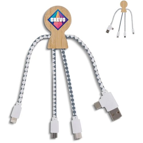 Xoopar Mr. Bio Bamboo multi-oplaadkabel