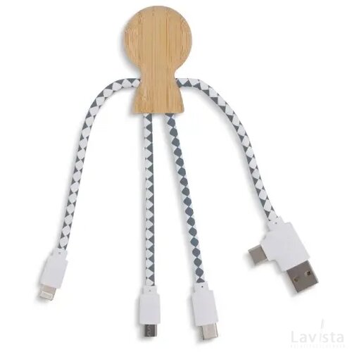 Xoopar Mr. Bio Bamboo Charging Cable natuur