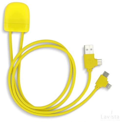 Xoopar Ice-C GRS Charging cable geel