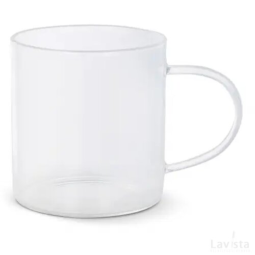 Koffieglas met handvat Vardez 300 ml transparant