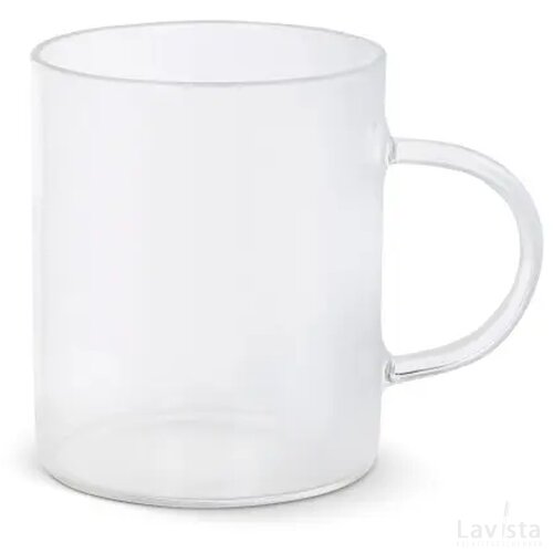 Koffieglas met handvat Vardez 180 ml transparant