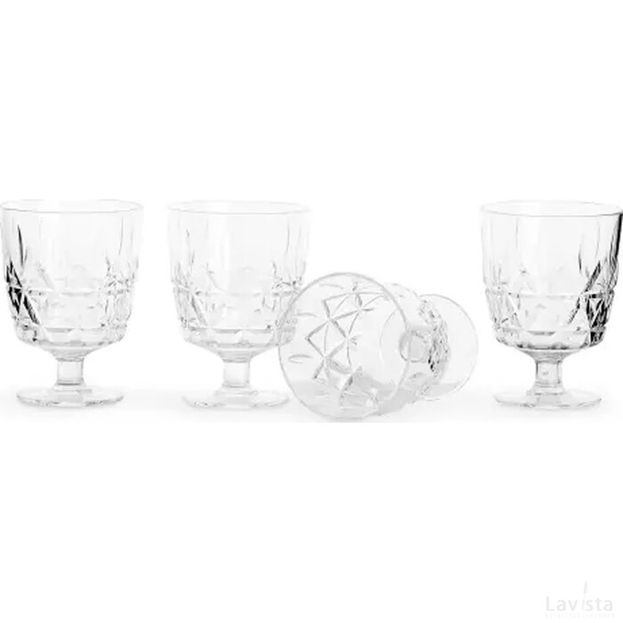 Sagaform Acryl picknickglas, 300ml set van 4 transparant