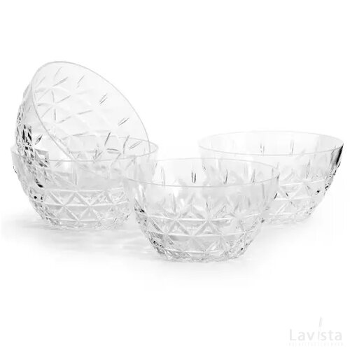 Sagaform Acryl picknickschaal set van 4 transparant