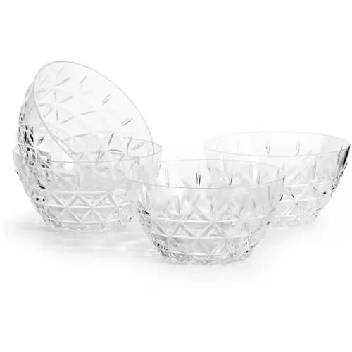Sagaform Acryl picknickschaal set van 4 transparant