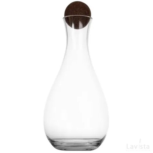 Sagaform Nature wijnkaraf met kurkstopper 2 liter transparant