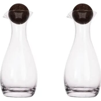 Sagaform Nature karaf olie/azijn met kurkstoppers 2 st. 300ml transparant