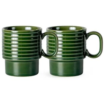 Sagaform Coffee & More koffiemok 2 st. 250ml donker groen