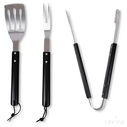Sagaform Fredde BBQ set 3-delig zwart / zilver