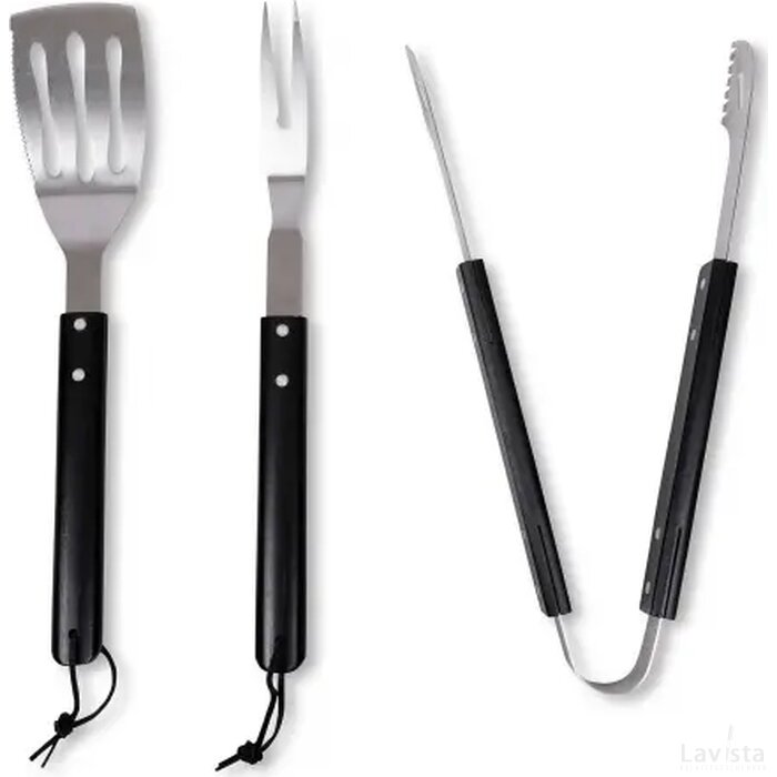 Sagaform Fredde BBQ set 3-delig zwart / zilver