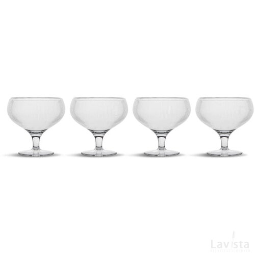 Billi coupe glas set van 4 transparant