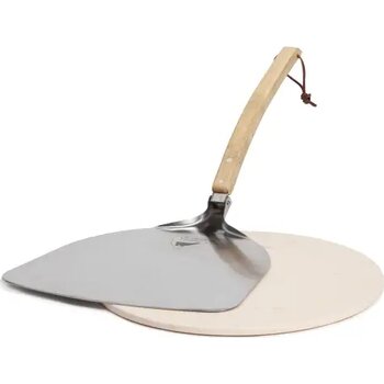 Orrefors Hunting pizzasteen met pizzaschep hout