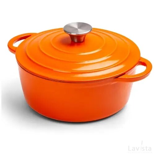 Orrefors Jernverk geëmailleerde braadpan 2.8L oranje