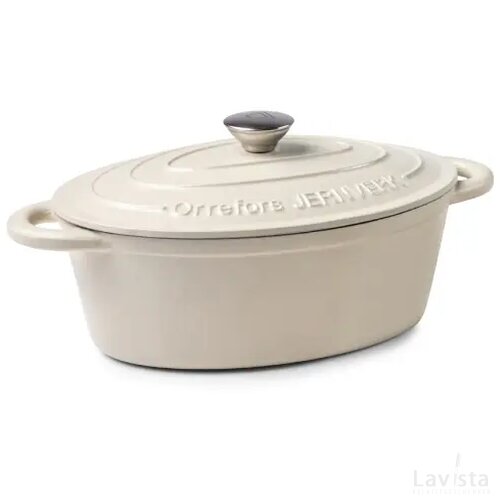 Orrefors Jernverk Ovale geëmailleerde braadpan 3.5L crème