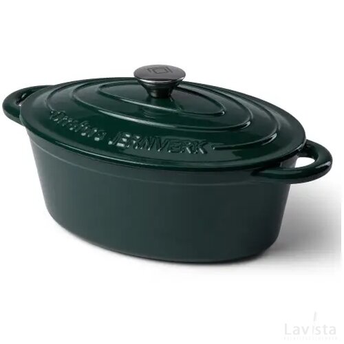 Orrefors Jernverk Ovale geëmailleerde braadpan 3.5L groen