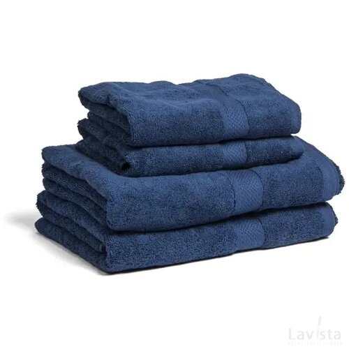Lord Nelson Fairtrade handdoek 70x130cm set van 3 donkerblauw