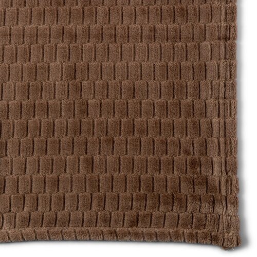 Kosta Linnewafveri Fleece deken Jaquard 130x170 cm licht bruin